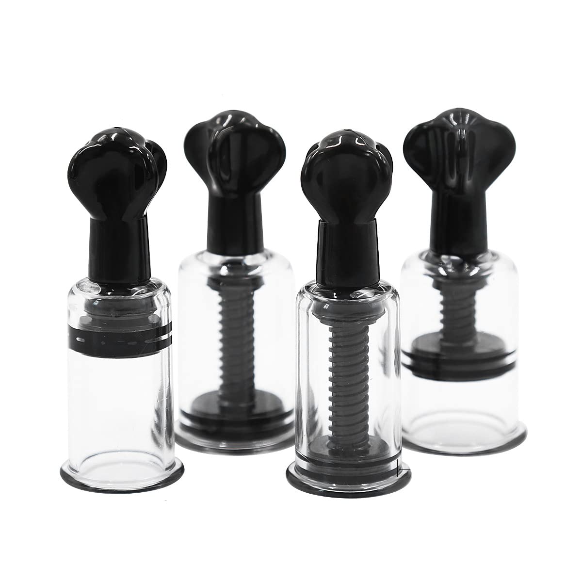 Ventouse de mamelon extra forte 3 tailles disponibles Ventouse de mamelon Stimulation mammaire Jouet sexuel transparent et visible Clitoris Sucker Tire-lait pour femmes couples (le noir, M)