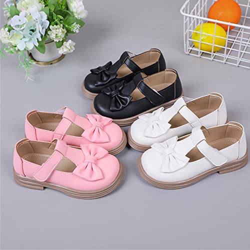 Girls Dress Shoes Mary Jane Flat Back to School Party Wedding Shoes Toddler/Little Kid Chunky Heel Platform Loafers Shoes (Pink, 10.5 Little Child)3