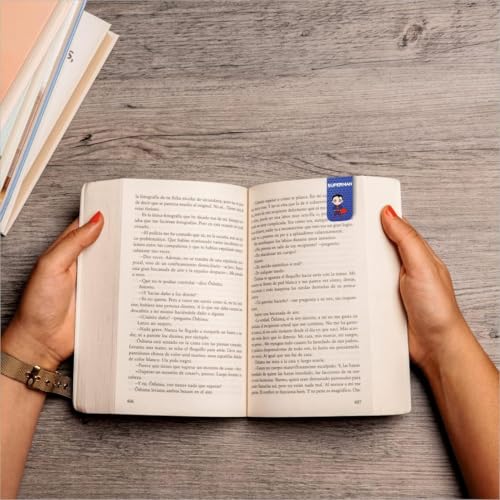 Image of Zesta Magnetic Bookmark Set of 7 | Aesthetic Book Mark for Reading | Cute Anime Bookmarks for Kids, Students | Book Accessories for Novels, Gifts for Readers(Justice League, 9X2.5 Cms)
