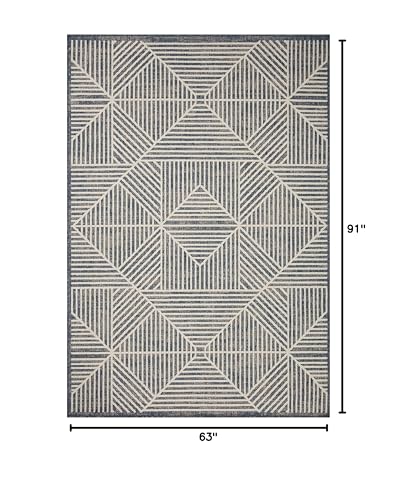 Tapete Loloi Rainier 160x231 cm Denim Cream miniatura 2