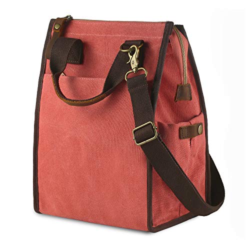SMRITI Reusable Insulated Cooler Lunch Bag for Men Women Adults Leakproof Lunch Container Stasher Bag for Work Office School Picnic Zippered Adjustable StrapOrange