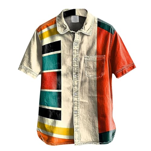Chemise hawaïenne à manches courtes pour homme de style décontracté