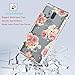 Ueokeird Case for LG G7 ThinQ, Slim Shockproof Clear Floral Pattern Soft Flexible TPU Back Phone Protective Cover for LG G7 ThinQ Pink Flower