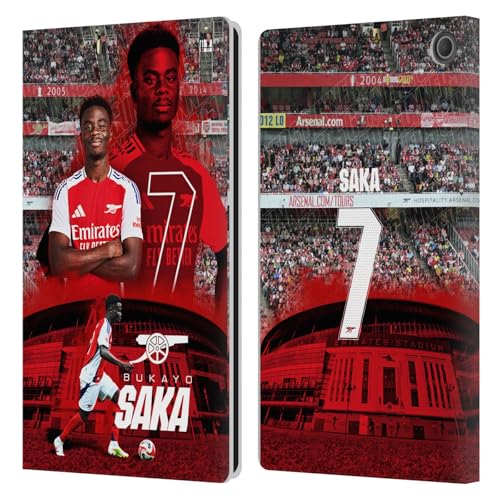 Arsenal FC Bukayo Saka étui portefeuille cuir Amazon Fire Max 11 protection