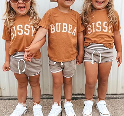 Toddler Baby Boy Girls Clothes Funny Letter T-Shirts Short Sleeve Shirt Baby Spring Summer Tops (5-6 T, Bubba-Beige) #TOP3