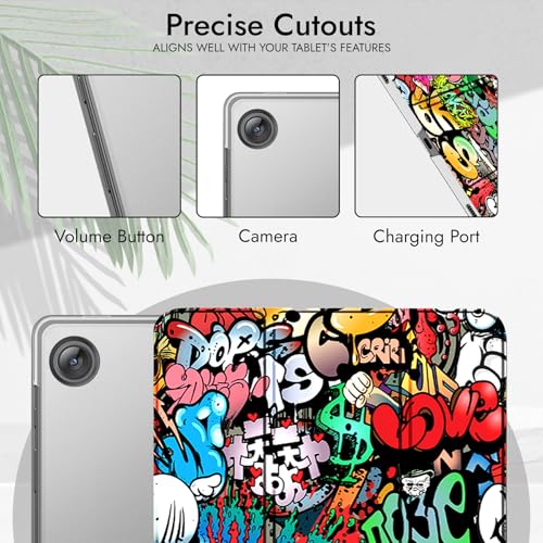 Image of Robustrion Cover for Samsung Galaxy Tab A11 Plus Cover Case 11 inch, Flip Cover Case for Samsung Galaxy Tab A11 Plus Cover /Tab A11+ Tablet Cover with Translucent Back - Hippy