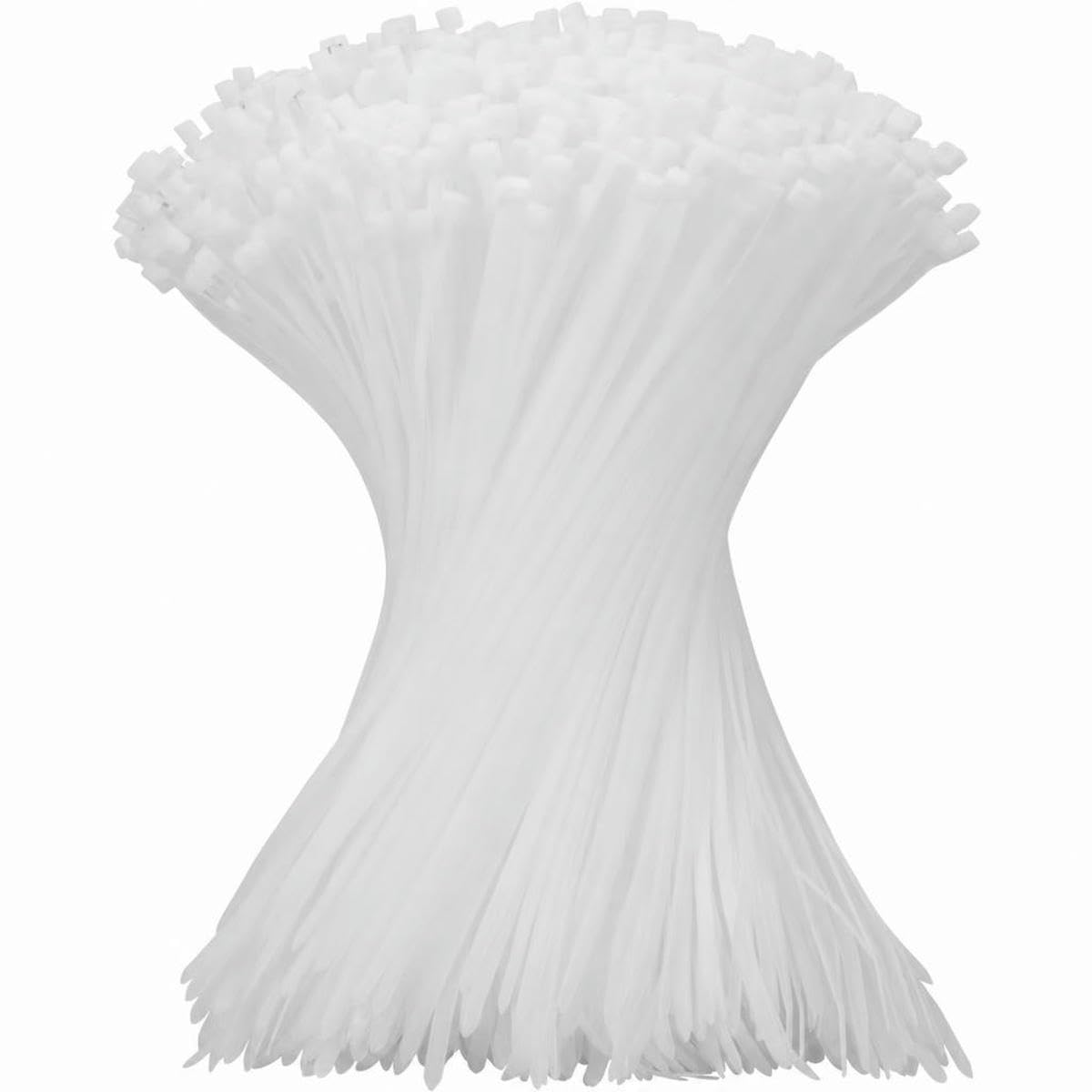 Bsguz White-2.5X200mm 1-500Pcs Straps Nylon Cable Ties Ties Cable Greenhouse Clamp Self-Locking Fastening Wire Ties-200Pcs