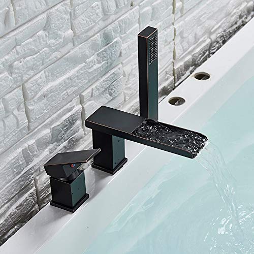 Rubinetti per lavabo, Rubinetto per Bagno in Ottone, lavandini da appoggio, Miscelatore, Rubinetto per lavabo, beccuccio Girevole, Rubinetto per lavabo da appoggio, Acqua Calda e Fredda (Bro