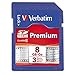 VERBATIM 96318 Premium SDHC Memory Card, Class 10, 8GB
