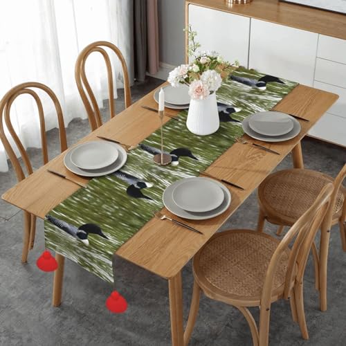 Chemin de table oiseau huard de 152 cm pour commode et décoration - 2