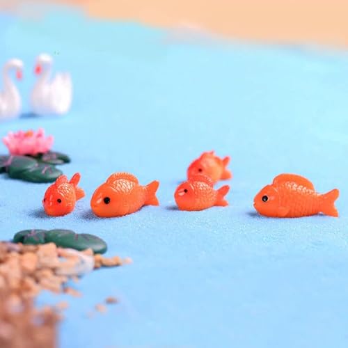Ximimark 16 Pcs Fish Frog Lotus Miniatures Garden Bonsai Mini Ornaments Fish Tank Decors #TOP3