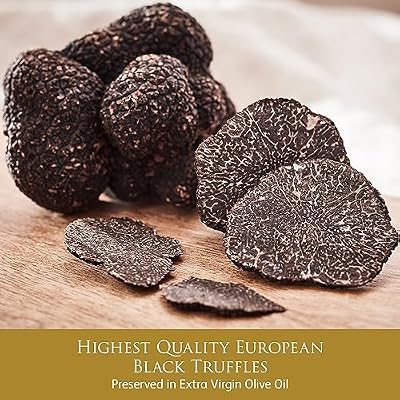 TruffleHunter - Black Truffle Slices - Preserved Truffles in Extra Virgin Olive Oil - 2.82 Oz
