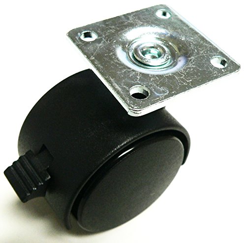 2-3/8" 60mm Caster, 2 with and 2 Without Brake, 3/4" U Bracket