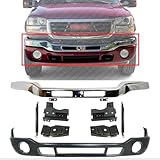 AUTOS PARTS PLUS Front Bumper Chrome Steel With Brackets + Lower Valance Primed With...