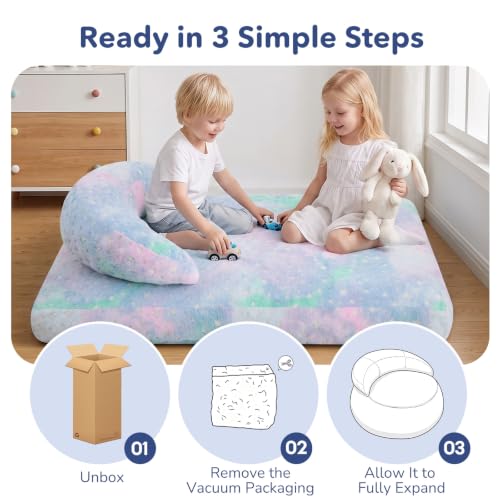 COMAX Bean Bag Chairs for Kids, 3-in-1 Convertible Kids Bean Bag Bed by COMAX - Used condition - Image 8