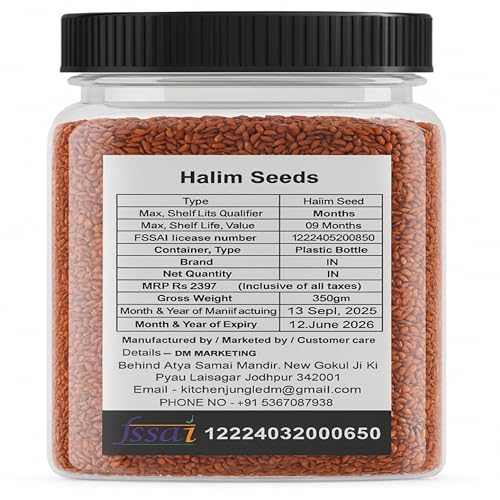 Kitchen Jungle Halim Seeds for Eating 350g jar Pack Of 2 | Aliv ...
