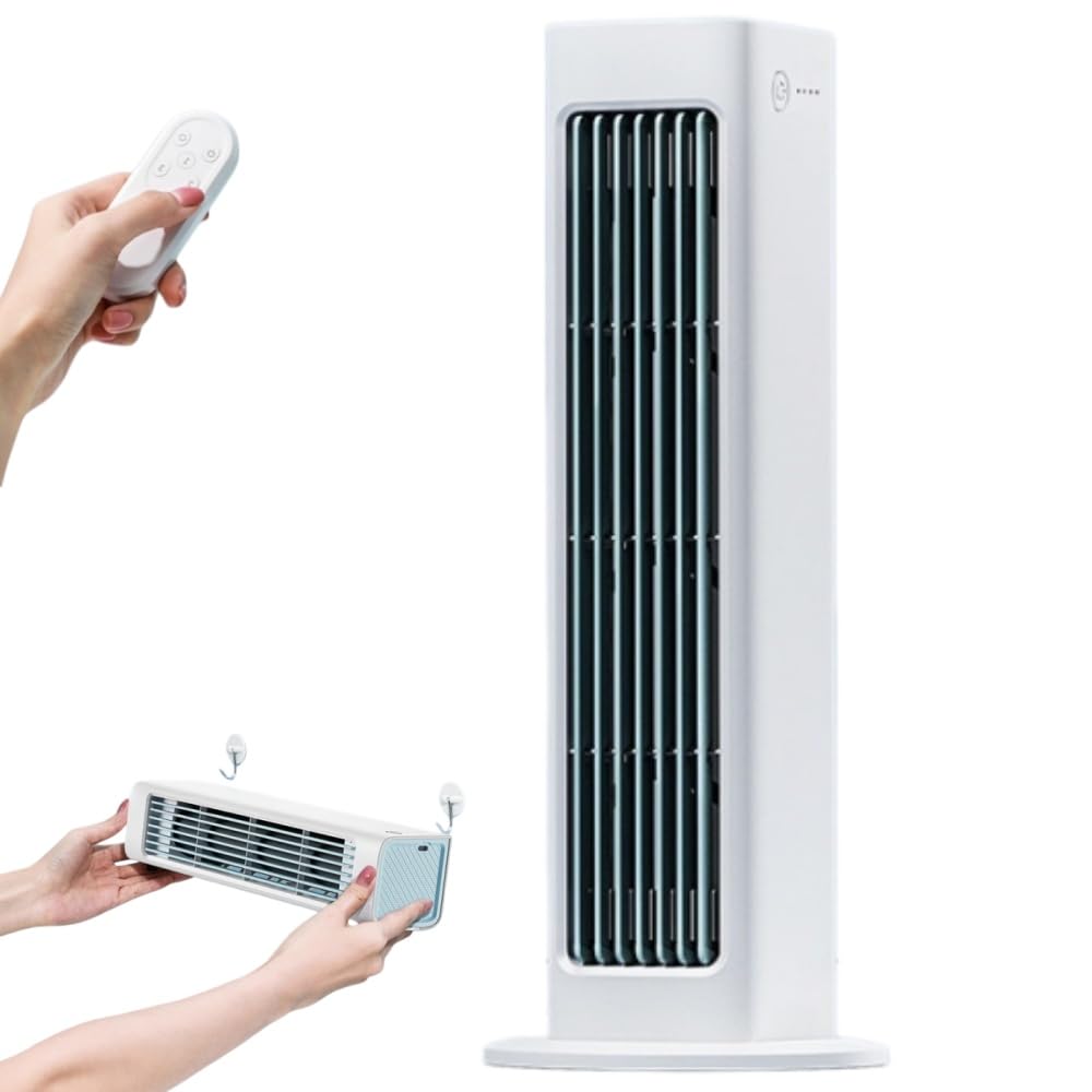 MEIION Breezamax Ventilador, 3 velocidades de ventilación, para colgar en la pared o colocar sobre una mesa