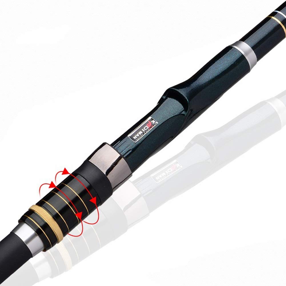 Alto Contenido De Carbono Rock Caña De Pescar 3.5-6.3 Metros Ultra Ligero Anillo Guía Oblicuo Equipo De Pesca Telescópico Portátil