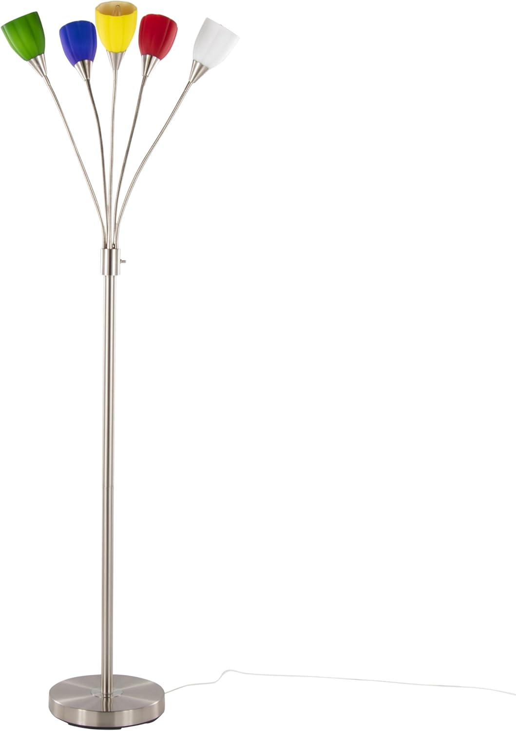 Medusa 71" Metal Floor Lamp 5 Arm, Glass Floor Lamps for Living Room, Floor Lamp for Bedroom, Mulit-Colored (Multi-Colored Glass)