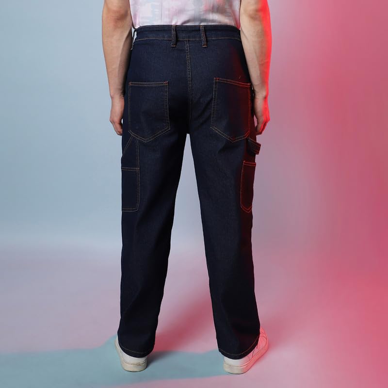 Image of CAHOOT Men's Denim Jeans Wear | Light-Wash | Button Closure | Regular Fit | Denim Jeans Crafted with Comfort Fit for Everyday Wear