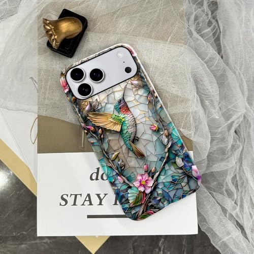 Coque P19JL Pro Max rigide hybride résistante aux rayures fleur colibri - 6