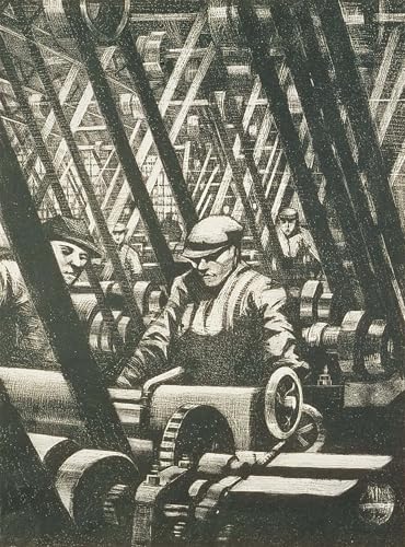 Toile paysage industriel Nevinson : transformez l'ambiance du salon