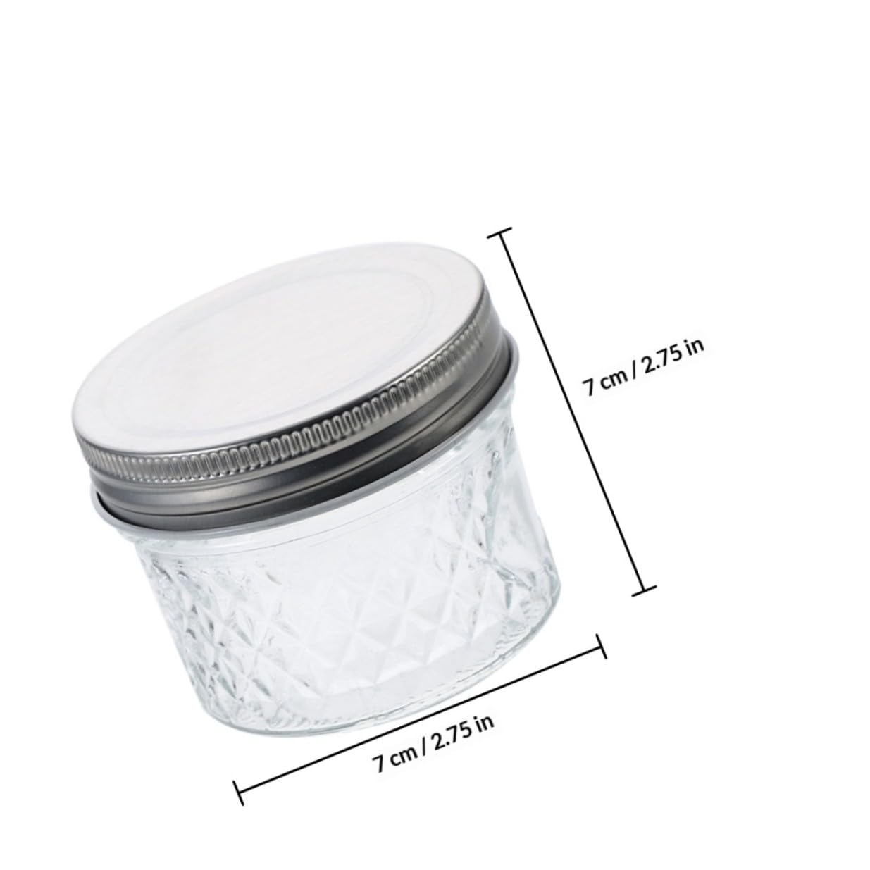 Set 8 Barattoli Vetro Ermetici 100ml per Marmellata, Sciroppo e Caviale Coperchio Sigillato Vasetti Piccoli per Conservare in Cucina