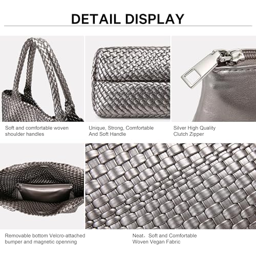 Image of Queenoris Shoulder Bags for Women, Fashion Purses and Handbags Top Handle Vegan Leather Shopper Satchel Large Travel Tote Bag | TOP HANDLE