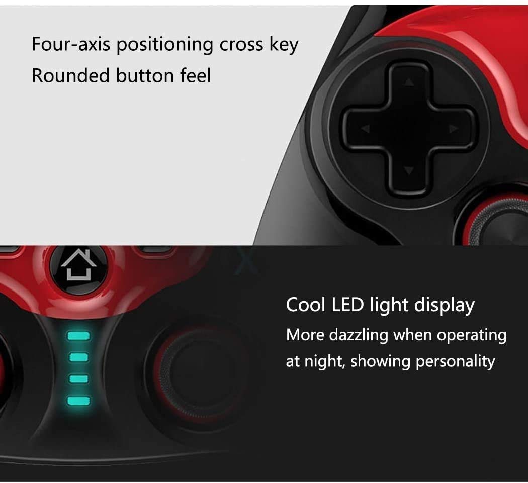 Mobilny kontroler do większości gier, mobilna gamepad bezprzewodowy kontroler do gier joystick dla systemu Android/iOS/Win 7/8/10, mapowanie kluczy, strzelanie i wyścigi strzelanie