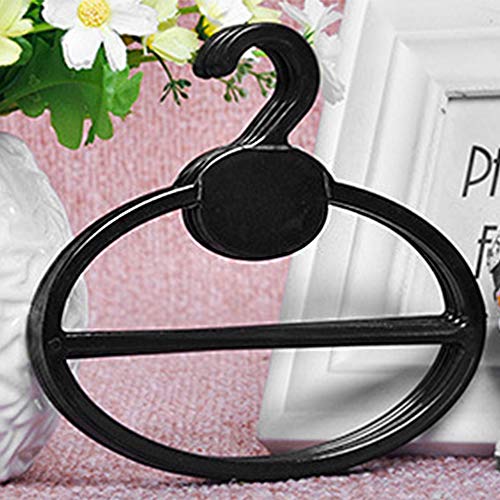 MOVKZACV 10pcs Scarf Hanger Organizer Holder Circle Shape Shawl Scarf Hanger Ties Belts Space Saving, Black, 13.5 cm diameter - Image 2
