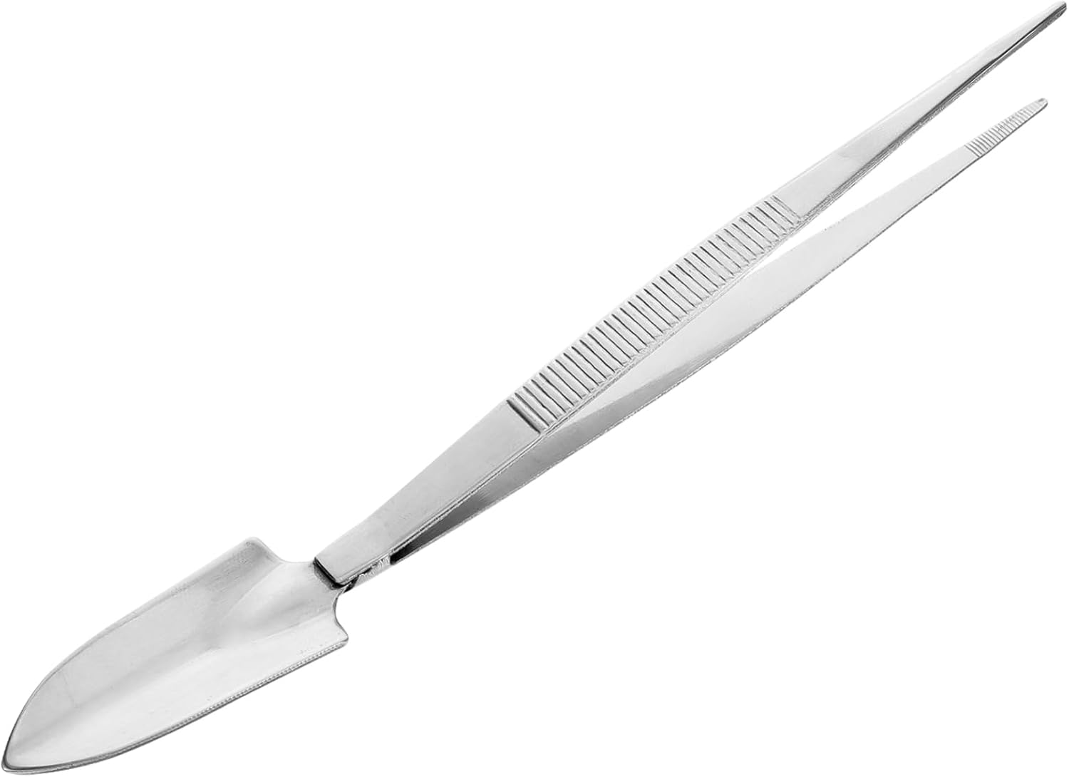 Milisten Stainless Steel Bonsai Tweezers Scraper Tool Precision Garden Aid for Loosening Soil Grooming Plants Collecting Leaves Portable Gardening Tools for Bonsai Enthusiasts