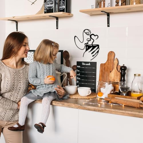 Déco Murale Café Métal Noir Effet 3D 36x30 Kityemo