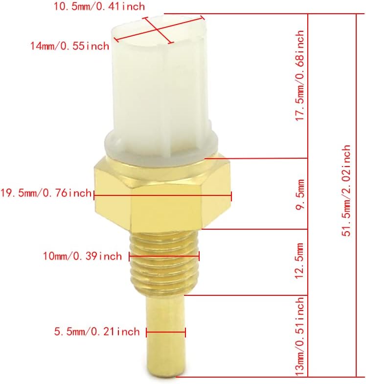 Miniatura 2 de Sensor de temperatura del agua de la motocicleta Sensor de temperatura del agua para Kawasaki 21176-0009 para Kawasaki ZR1000 Z1000 ZR900 Z900 ZR800