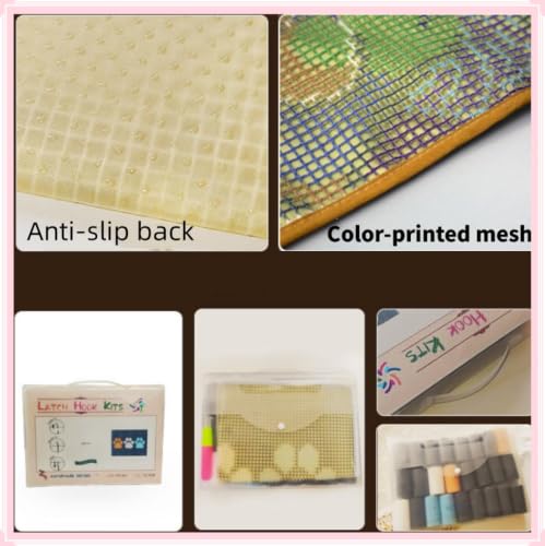 Tapis point noué léopard kit broderie facile canevas ado