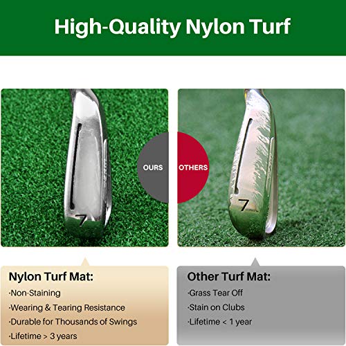 Golf Hitting Mat Commercial Grade Practice Mat For Hitting Driving Chipping With Premium Turf Backyard Home Use Indoor/Outdoor Mat For Pros & Beginners (12X24In) #TOP3