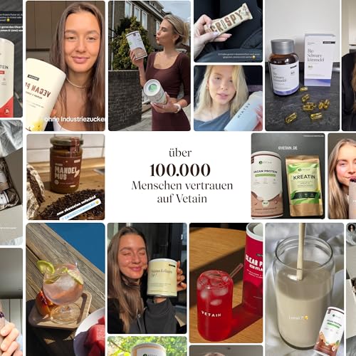 VETAIN Bio Erdnussmus Cremig 500g - 100% Bio-Erdnüsse - vegane Erdnussbutter - reich an Protein & Ballastoffen - ohne Zucker & Palmöl - perfekt als Topping für Müsli, Porridge oder als Brotaufstrich