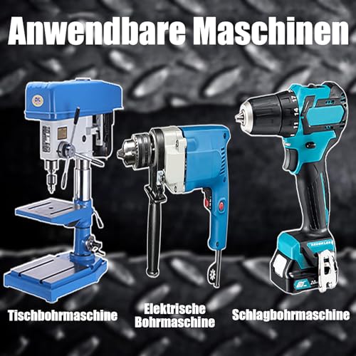 Vearter 5-21mm Stufenbohrer Metall, 9 Stufen Kegelbohrer Metallbohrer, HSS M35 Kobalt Lochbohrer, Spiralnut Sechskantschaft Bohrer für Edelstahl, Aluminiumblech, Eisen, Kunststoff, PVC, Holz