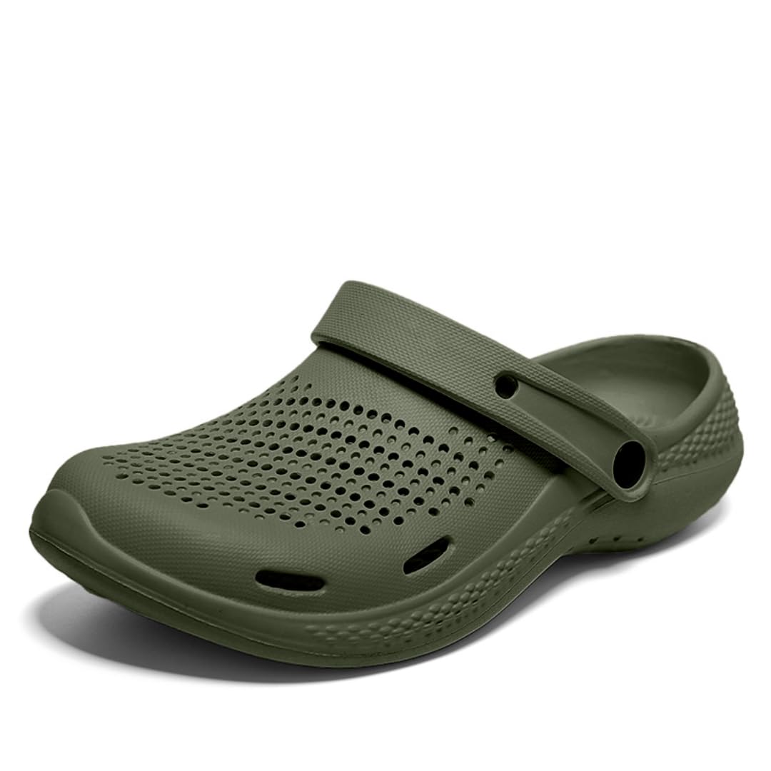 kraasa Men's Lightweight Extra Soft Men's Classic Casual Sports Clogs/Sandals with Adjustable Back Strap for Adult | Anti Skid, Comfortable| Waterproof & Everyday Use Mules for Gents/Boys-picture-32