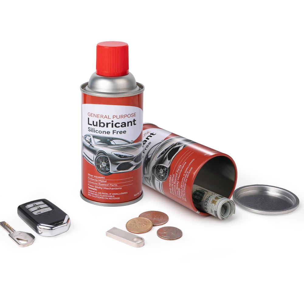 Fake Spray Can Safes Diversion Secret Stash Safes Metal Bank (Car)-image-46