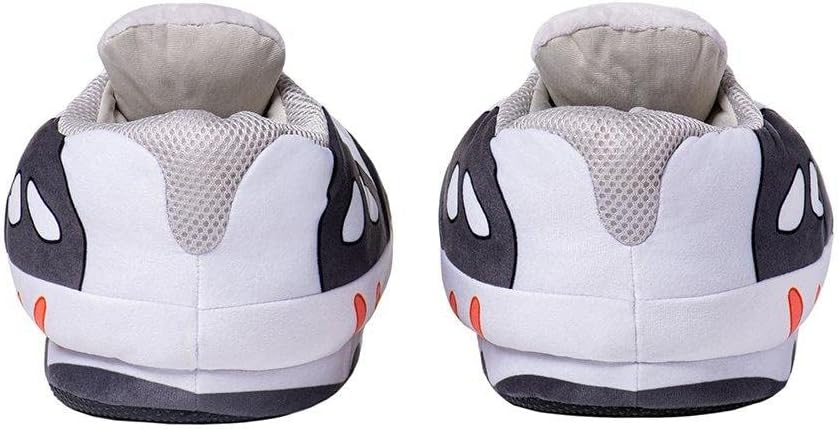 Banned Goods Grey WAVE Sneaker Slippers for Men & Women | Hypebeast House Slippers | Premium Plush Comfort, One-Size 6-12