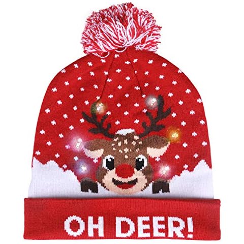 Lurowo Bonnet de Noël LED Cover
