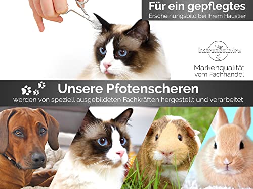 Pfotenschere Kleine Fellschere Hundeschere 9 cm Hunde Haarschere Silber