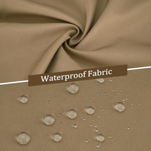 Gazebo Privacy Curtains, Side Walls with Zippers (Khaki, 12'x12') by Bstge - Used condition - Image 6