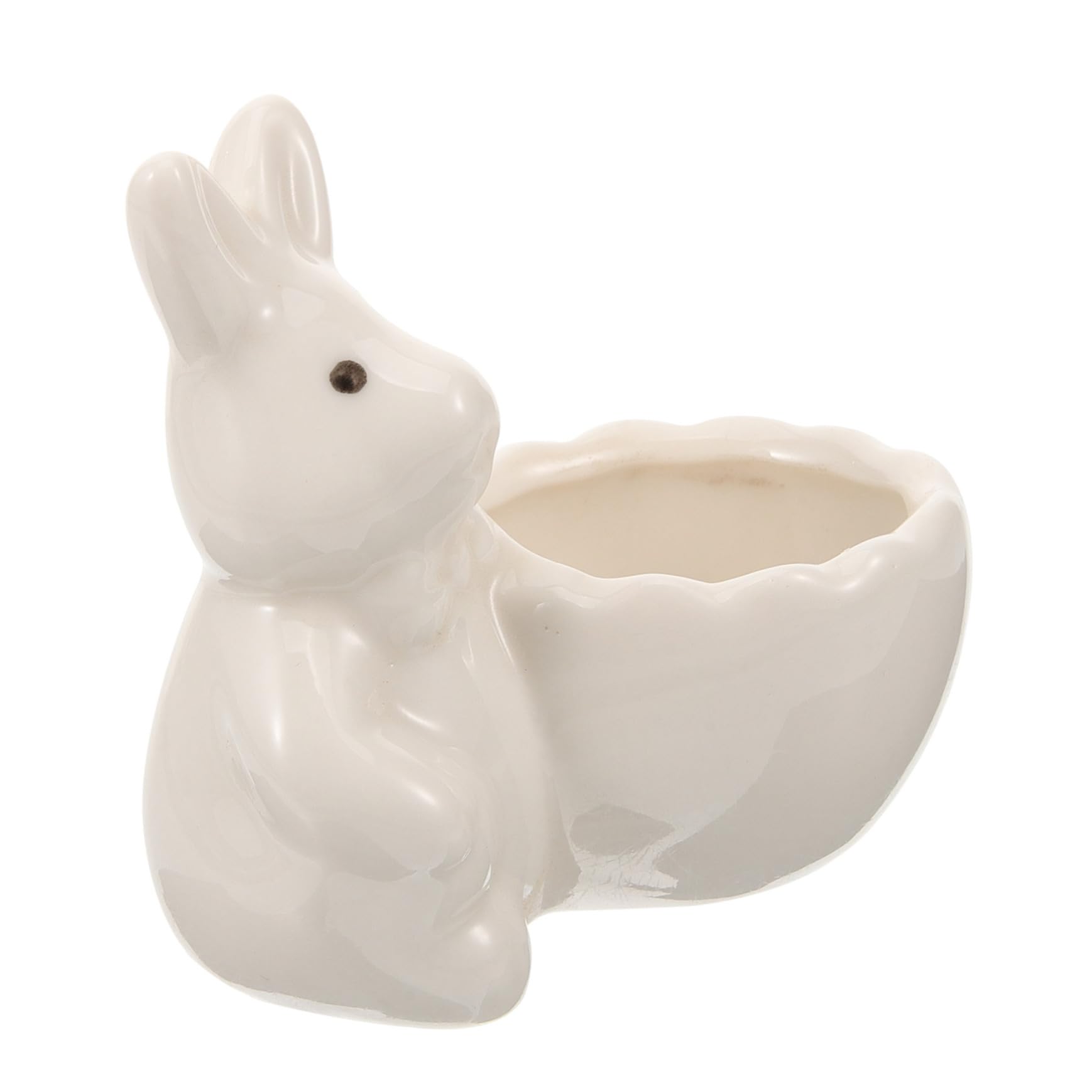 CIYODO Bunny Egg Cup Holder Ceramic Egg Display Stand for Boiled Eggs Chic and Practical Design for Home Decor for Living Room Decoration