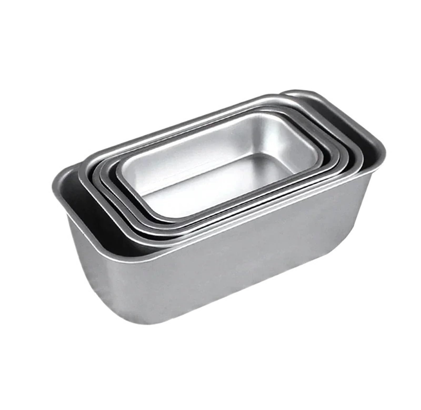 Genérico Juego de 5 moldes cuadrados de aleación de aluminio antiadherentes for hornear pan, queso, tartas y tostadas, ideal for hacer tú mismo en la cocina.