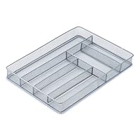 Honey-Can-Do Ausziehbarer Besteckkasten Aus Stahlgeflecht – Silber, 41,9 X 51,4 X 5,1 Cm, Für Schubladen