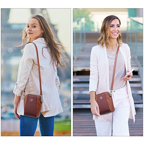 Image of Women's Leather Phone Crossbody Shoulder Bag with Wallet