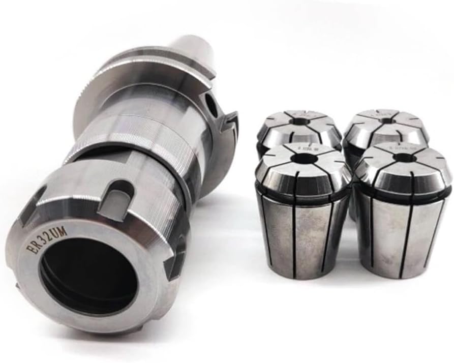 Collet Chuck Set, CAT40-TER32 Precision Collet Chuck Floating Tap Tapping Holder Assembly with 4pcs Tap Collets(1/4",5/16",7/16",1/2”) for CNC Machine Tools