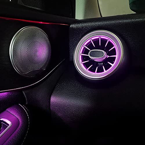Kit Luci Ambientali LED per Bocchette D'aria Turbina 5pcs, 64 Colori per C GLC W205 2019-2021