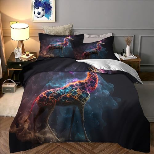 Housse de couette girafe 3D de qualité supérieure en microfibre douce